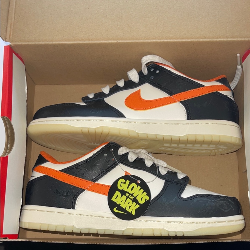 Nike Dunk Low PRM Kids' Sneakers - black and orange